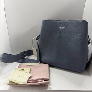 RADLEY Dukes Place Cross Body - Blue Pebbled Leather - NWT